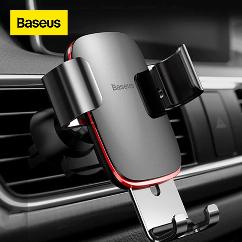 

Baseus Air Outlet Phone Holder In Car Auto-locked Gravity Car Holder Universal Phone Holder Stand Mount For iPhone 11 Pro X Xs 7