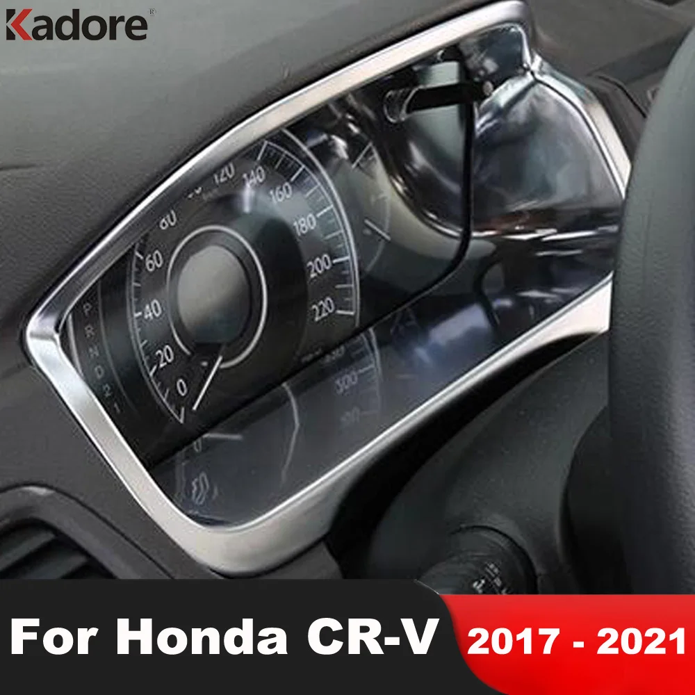 

Для Honda CRV CR-V 2017 2018 2019 2020 2021 углеродное волокно Автомобильная приборная панель GPS рамка Крышка отделка стикер аксессуары