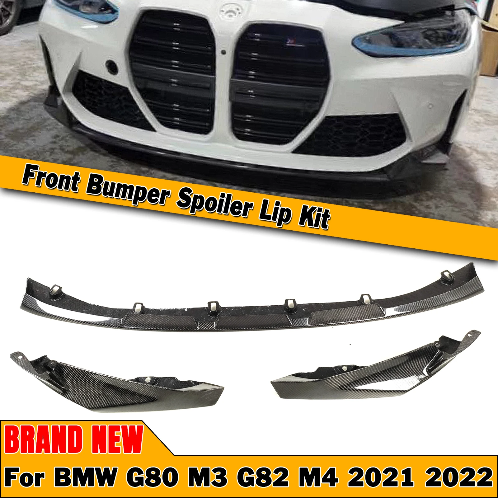 Передний бампер для BMW G80 M3 G82 G83 M4 2021-2024 спойлер губа автомобильный нижний сплиттер