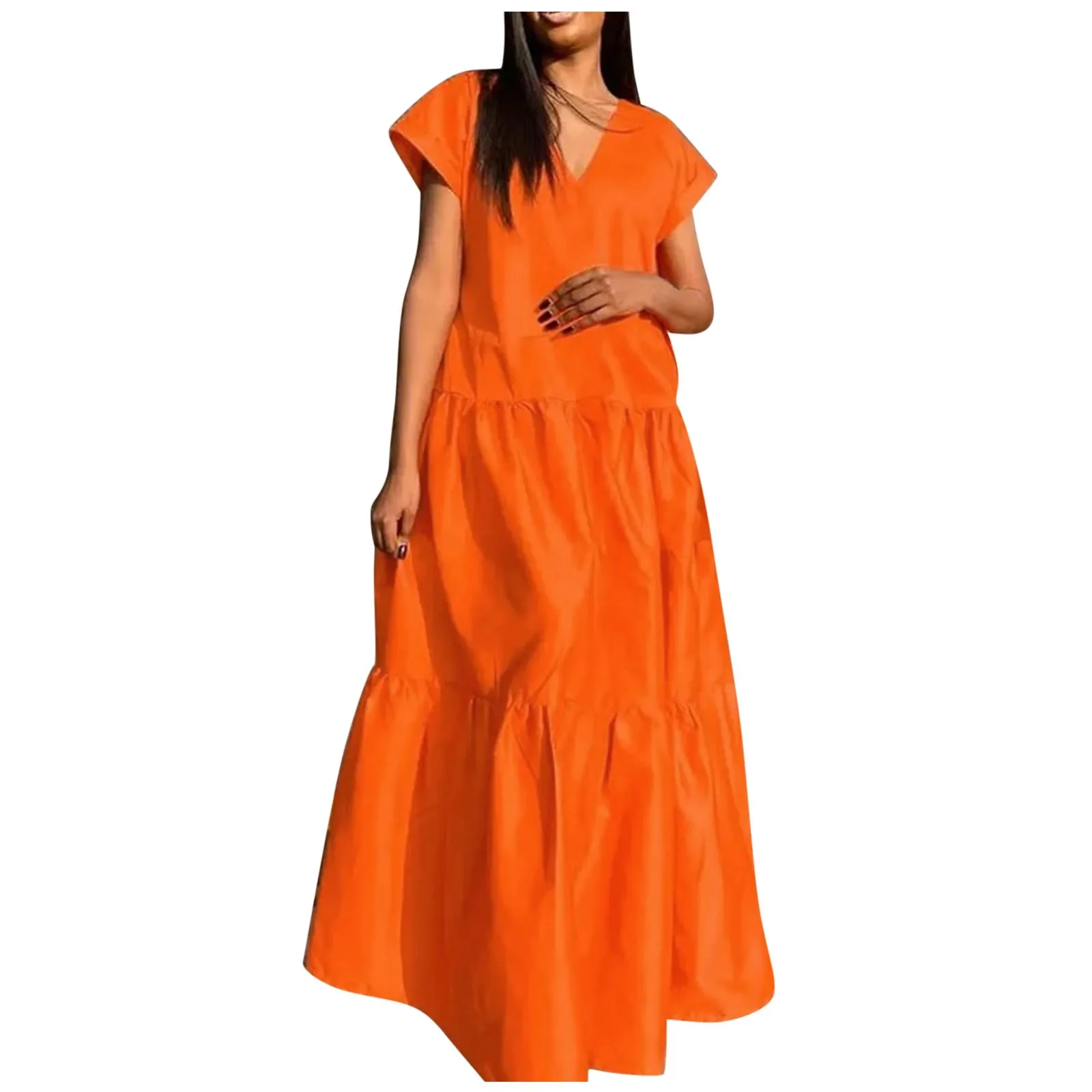 

Женское платье в полоску, с V-образным вырезом