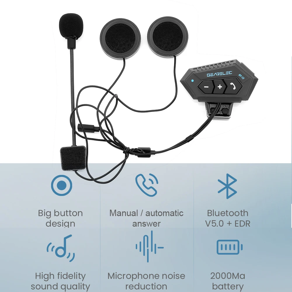 

Bluetooth-гарнитура для мотоциклетного шлема с микрофоном