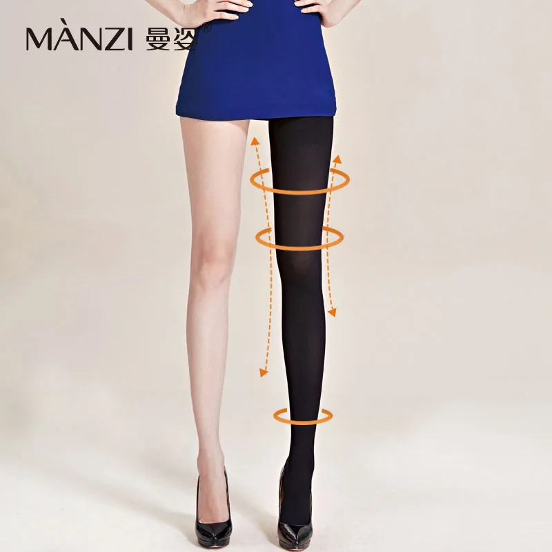 Фото Модные женские бархатные колготки MZ26057 MANZI 200D для весны и осени №2