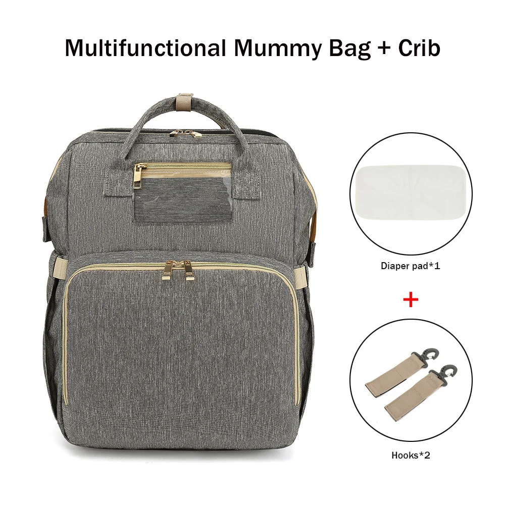 

Diaper Bag Moms and Dads Backpack Multifunctional Baby Bed Bags Maternity Nursing Handbag Portable Stroller Travel mummy Bag