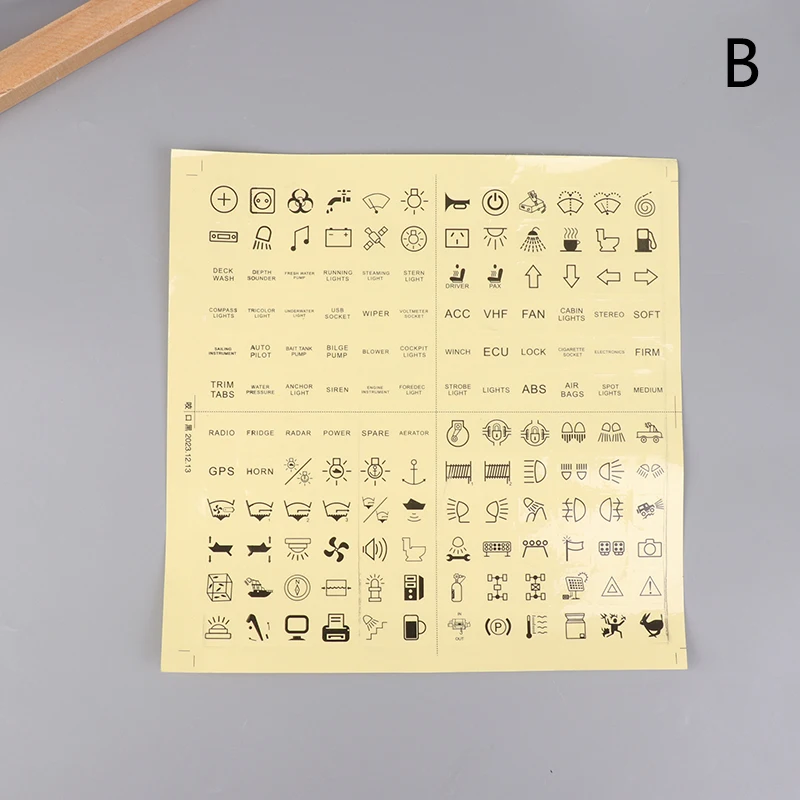 

Водонепроницаемые Автомобильные Наклейки На Клавишные переключатели, переводные наклейки на кнопки инструмента, 100/144 ярлыков для морской лодки, панели приборной панели, светодиодные индикаторы