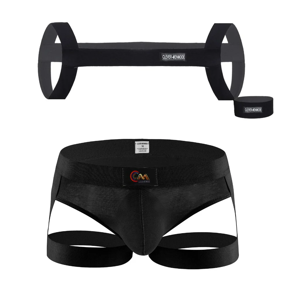 Men's Super Sexy Leggings Thong With Strappy Underwear Large Suspender Vest Chest Strap Muscle Tight Fitting Temptation Flirting