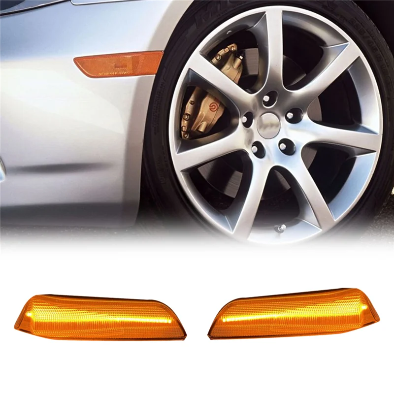 

IN2551108 IN2551109 Amber LED Side Marker Fender Lights for-Nissan Skyline 350GT Infiniti G35 2D Coupe Smoked Shell