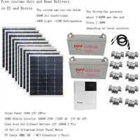 Solar Panel Kit Complete 3000W 110V 220V With LifePo4 Battery PV Panel 1000W Hybrid Inverter Off Grid Car Caravan Camping Boat