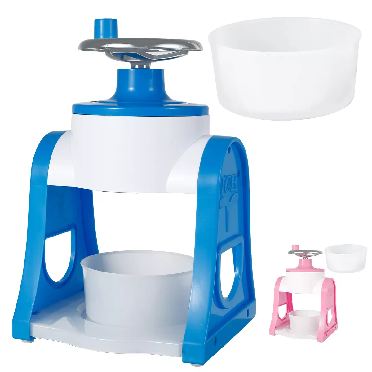 

Manual Ice Crusher Hand Crank Ice Shaver Stainless Steel Blades for Making Fast Shaved Fine Chips Snow Cones Domestic Ice Shaver