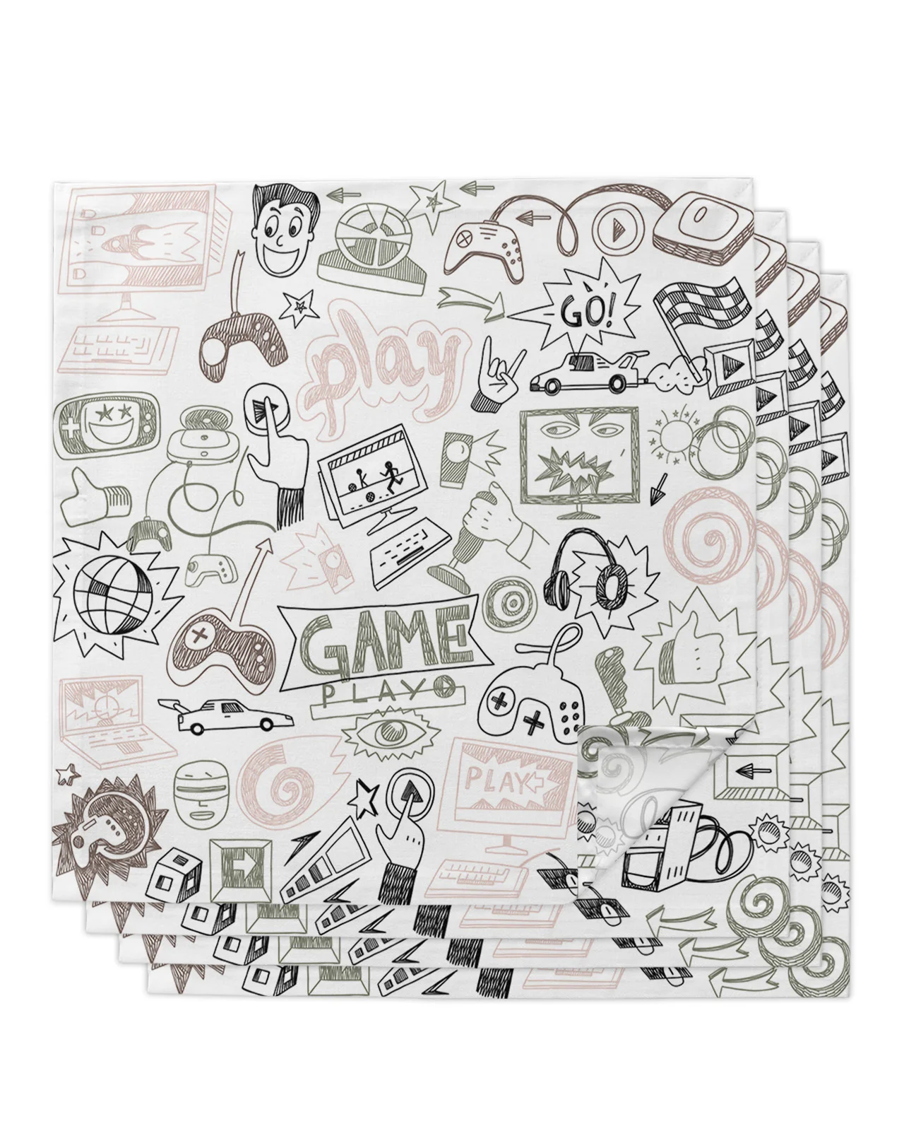 

Геймпад, компьютерная клавиатура, 4/6/8 шт., столовые салфетки, столовые салфетки, столовые приборы, украшение Вечерние