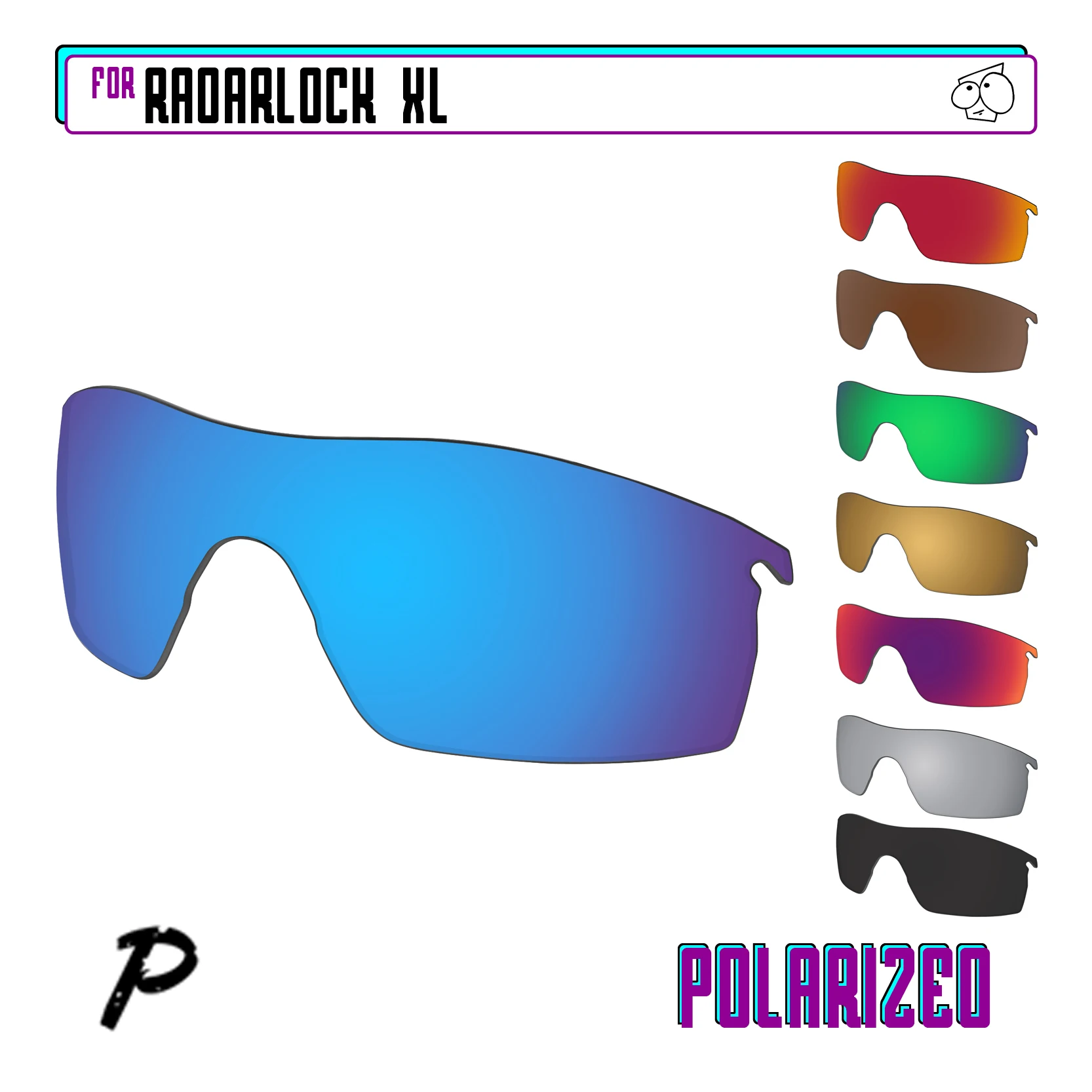 Сменные поляризационные линзы EZReplace для Oakley Radarlock XL OO9196 | Солнцезащитные очки OO9170