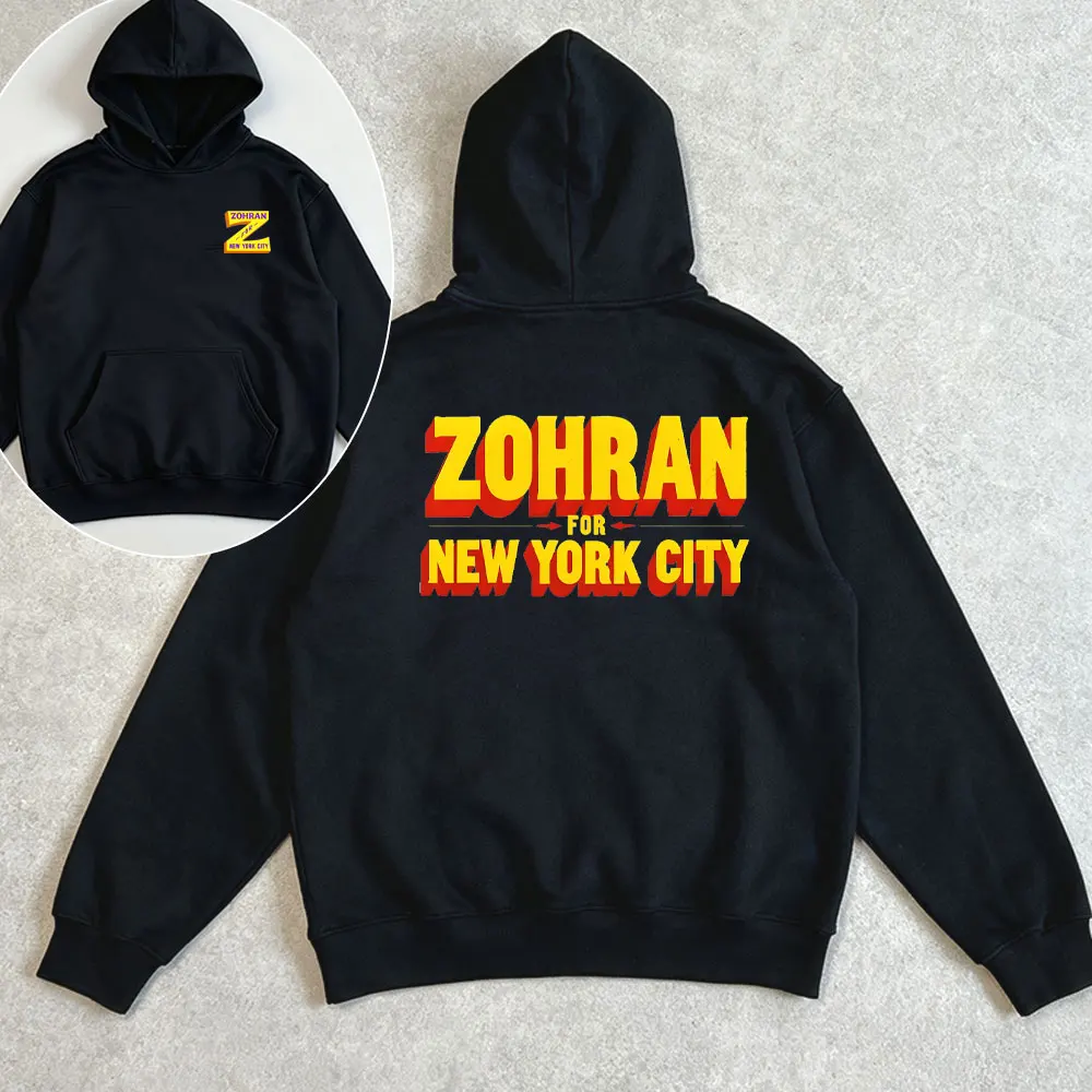 Фото ZOHRAN FOR NEW YORK CITY Толстовка с длинным рукавом NYC's First Muslim Mayor Vote Zohran Rank Zohran Progressive Democrats Мужская одежда №1