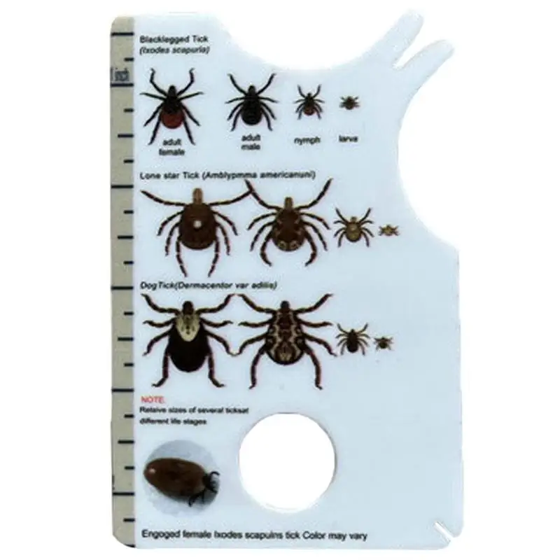 

Tick Card With Magnifying Glass Allows Easy Removal Of Ticks Remover For Dogs And Cats With Handy Pocket Size 8.5 X 5.4 X 0.1cm