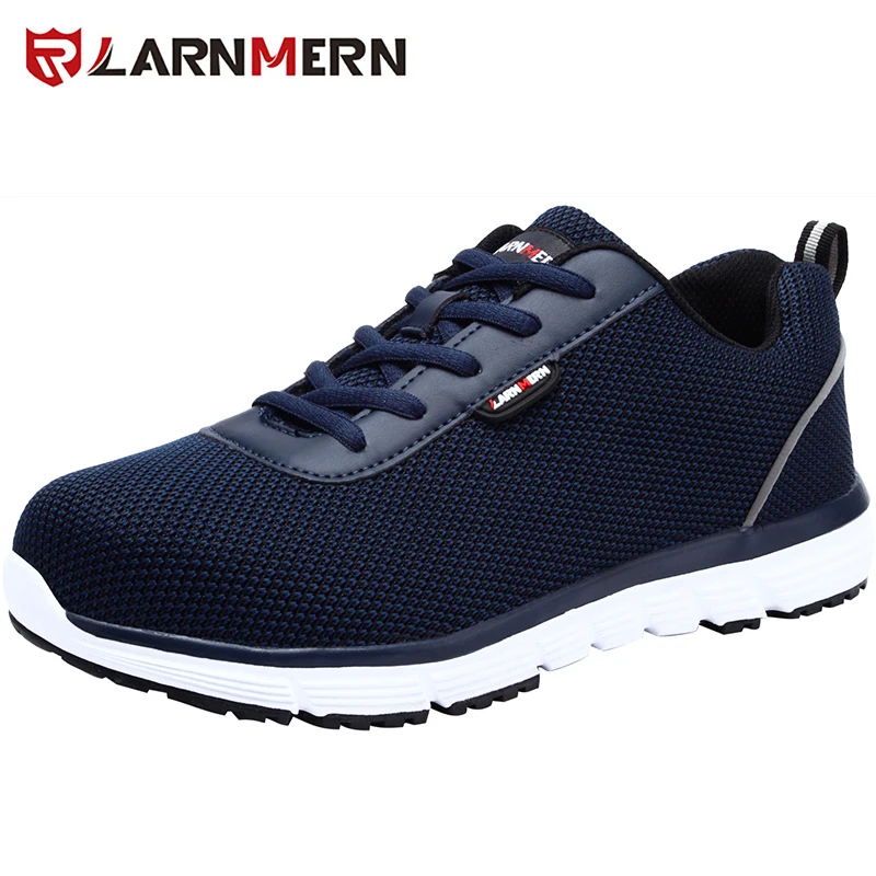 LARNMERN Men's Safety Work Shoes Steel Toe Lightweight Breathable Anti-smashing SRC Non-slip Reflective Casual Sneaker images - 6