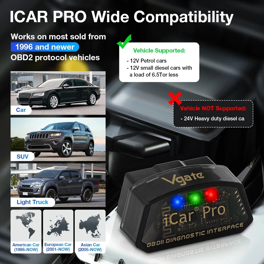 Vgate iCar Pro блютуз 4 0/3 0/wifi OBD2 сканер для Android/IOS Авто Elm 327 Автомобильный