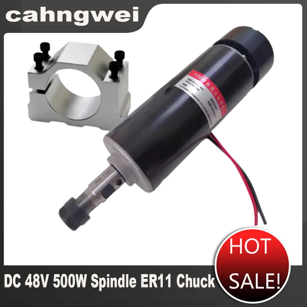 Новый ЧПУ гравировальный станок постоянный ток 48 в 500 Вт Шпиндельный двигатель ER11