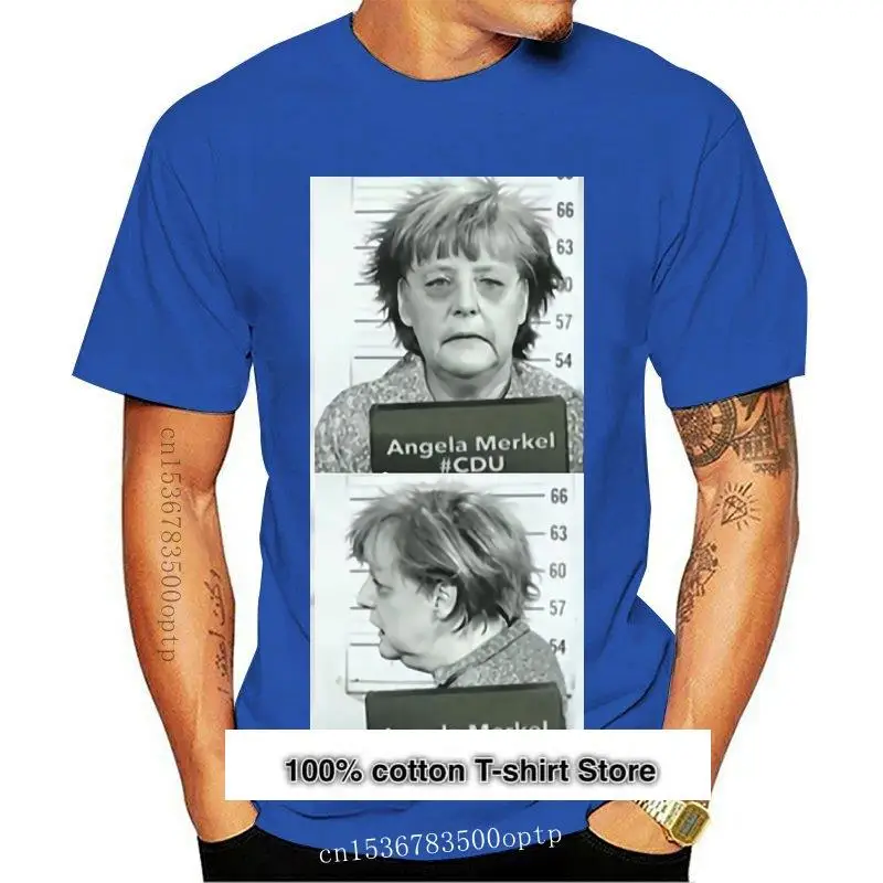 

Camiseta Angela Merkel para hombre, camisa de moda de alta calidad, 100%, nueva