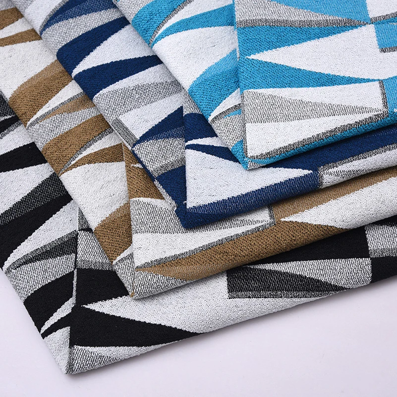 Ткань синель для обивочной ткани геометрический жаккард домашний декор ткань
