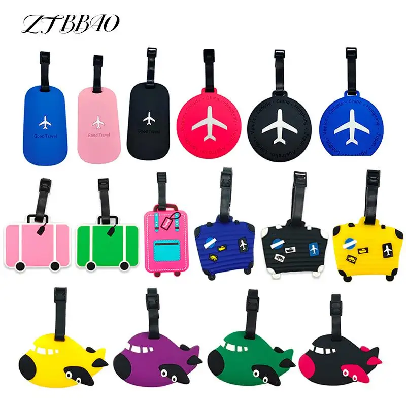 

1PCS New Fashion PVC Luggage Tags Travel Accessories For Bags Portable Luggage Tag Cartoon Style For Girls Boys Card Cover