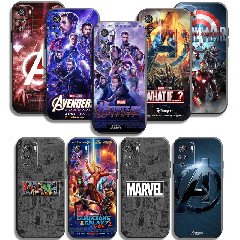 

Marvel US Logo Phone Cases For Xiaomi Redmi 10 Note 10 10 Pro 10S Redmi Note 10 5G Back Cover Soft TPU Carcasa Coque