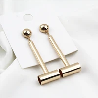 new geometry bright surface simple atmosphere fashion hip hop fashion womens earrings women are suitable for banquets