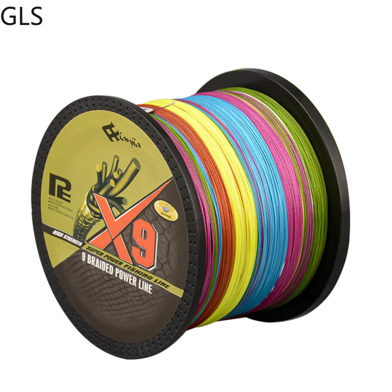 GLS New 0.165mm-0.605mm Smooth Multifilament Line 300M Sea Bass Anticorrosion 9 Strands Braided Fishing Line