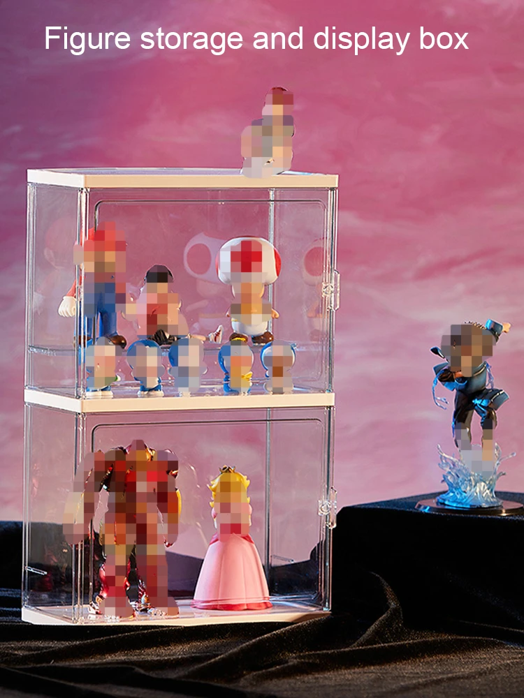 

Figure Display Box Toy Model Display Stand Decoration Doll Model Organizer Acrylic Stackable Dustproof Home Storage Organization