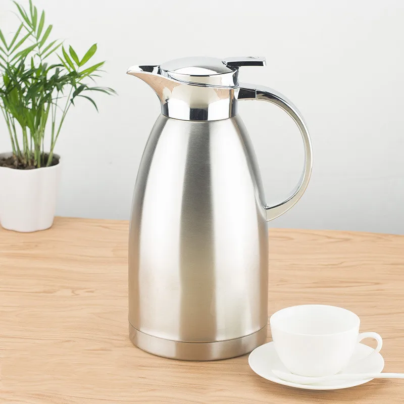 

Stainless Steel Water Jug Double Layer Insulated Vacuum Bottle Coffee Tea Kettle Thermos Bottles Water Carafe Kitchen Supplies