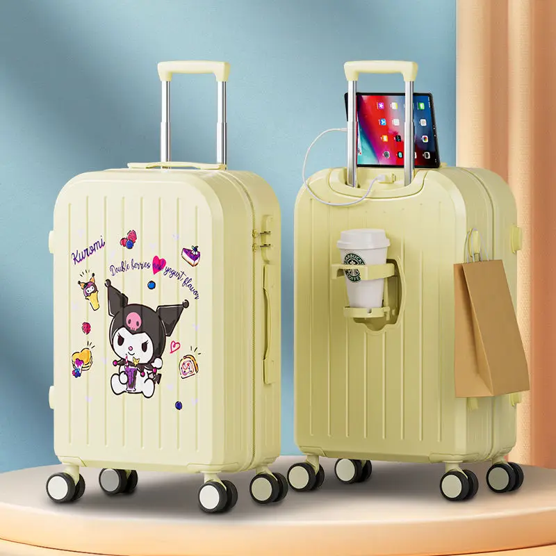 Чемодан Sanrios Kawaii Kuromi Cinnamoroll для девочек многофункциональная тележка Модный