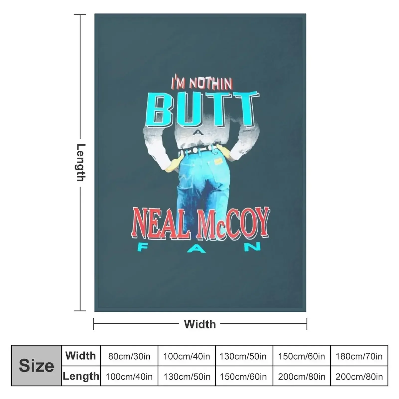 Одеяло 1990_s Neal McCoy Vintage Nothin_ BUTT a Fan Tour Promo Classic 90_s Country Music Concert