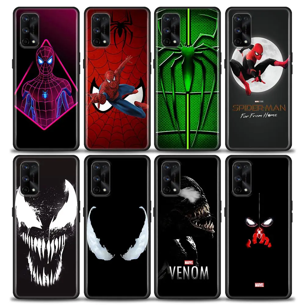 

Marvel Phone Case for Realme 5 6 7 X7 X50 5G Pro Ultra 7i C3 C11 C15 XT Case Soft Silicone Cover Marvel Venom Spiderman