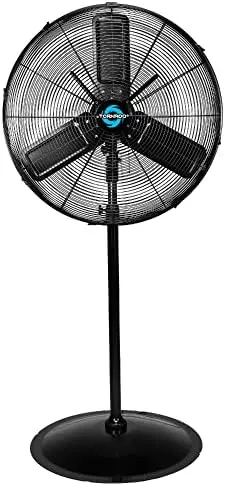 

Outdoor Rated IPX4 Water-Resistant Metal Oscillating Pedestal Fan - 7600 CFM - cETL