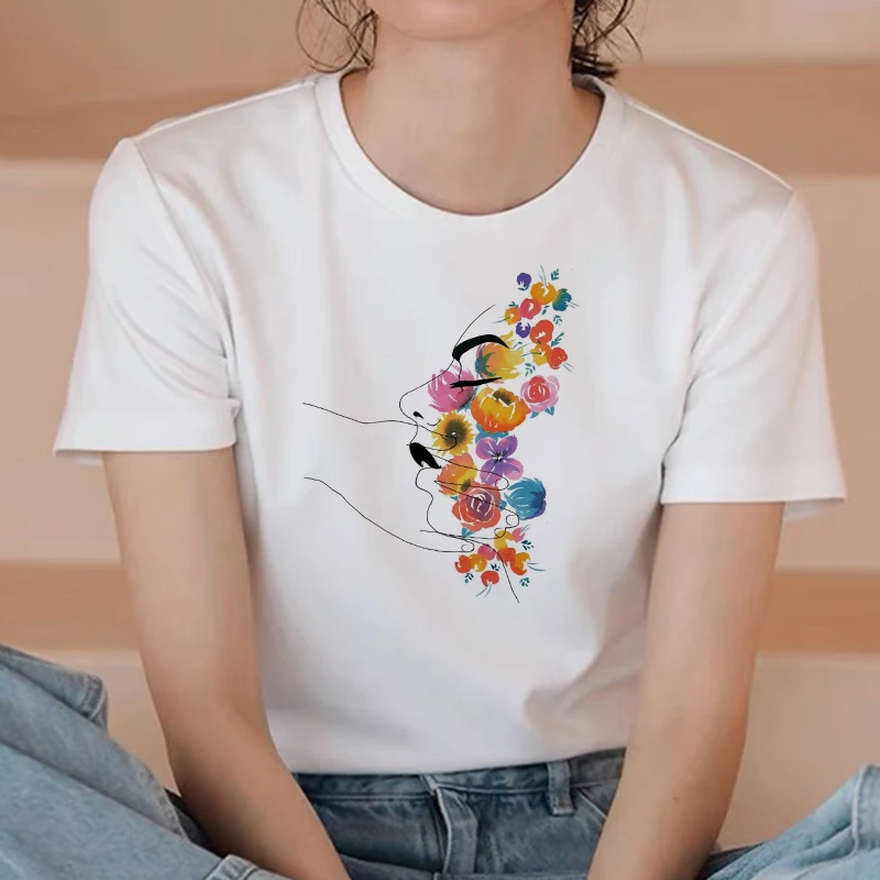 Женская футболка с мультяшным принтом повседневная одежда женская топы