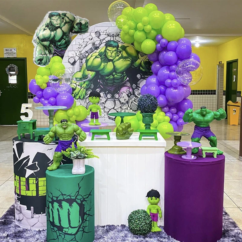 

87Pcs Garland Arch Balloons Kit Disney The Incredible Hulk Theme for Boy Birthday Baby Shower Wedding Party Decorations Supplie
