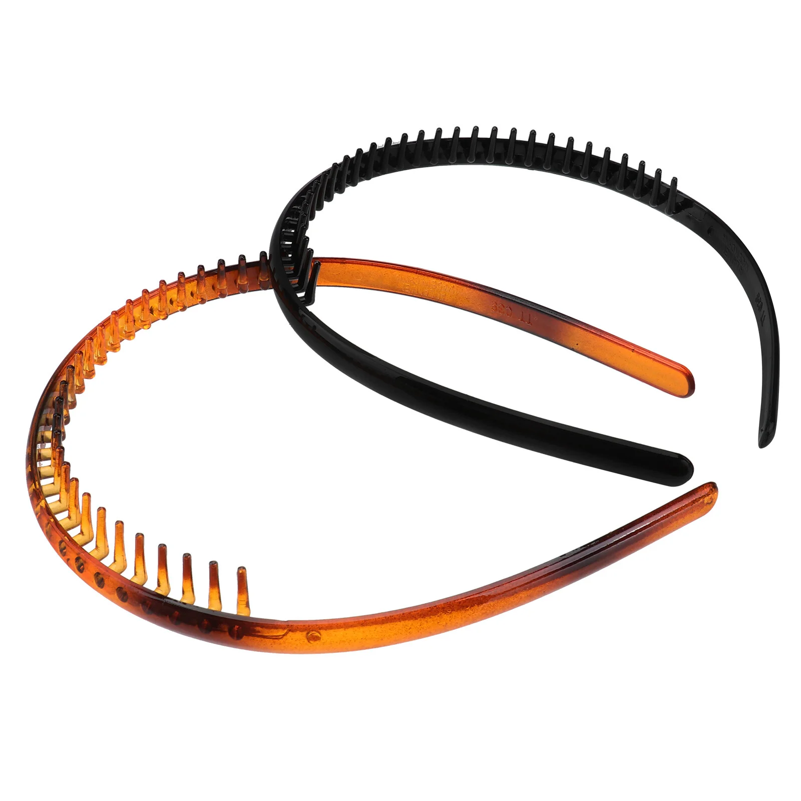 

2Pcs Comb Headbands Non- Comb Hairbands Resin Comb Hair Simple Hair Styling Accessories for
