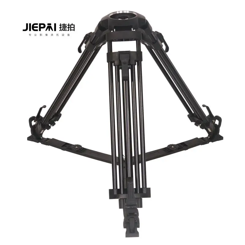 Фото Профессиональный алюминиевый штатив Jiepai V20 для тяжелых условий эксплуатации, для видеокамер CCTV и вещательного оборудования, выдерживающий нагрузку до 30 кг №2
