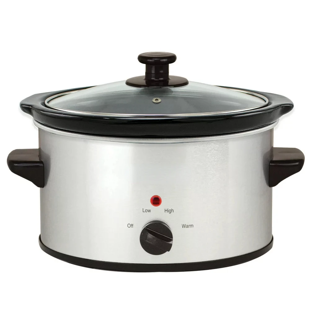 

1.5-. 120-Watt Metallic Slow Cooker (Silver)