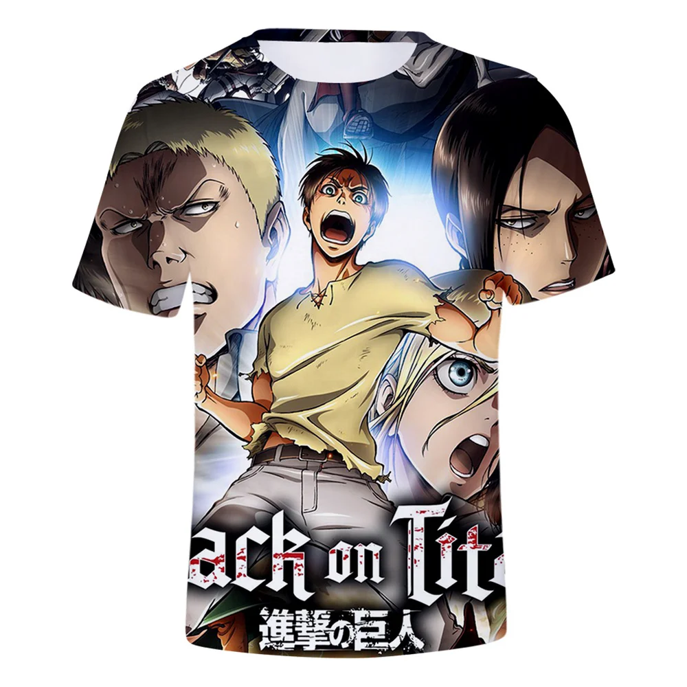 

Attack On Titan Anime Clothes T Shirt Manga Camisetas For Men Tops Ropa Hombre Tee Camisa Masculina Verano Koszulki Chemise