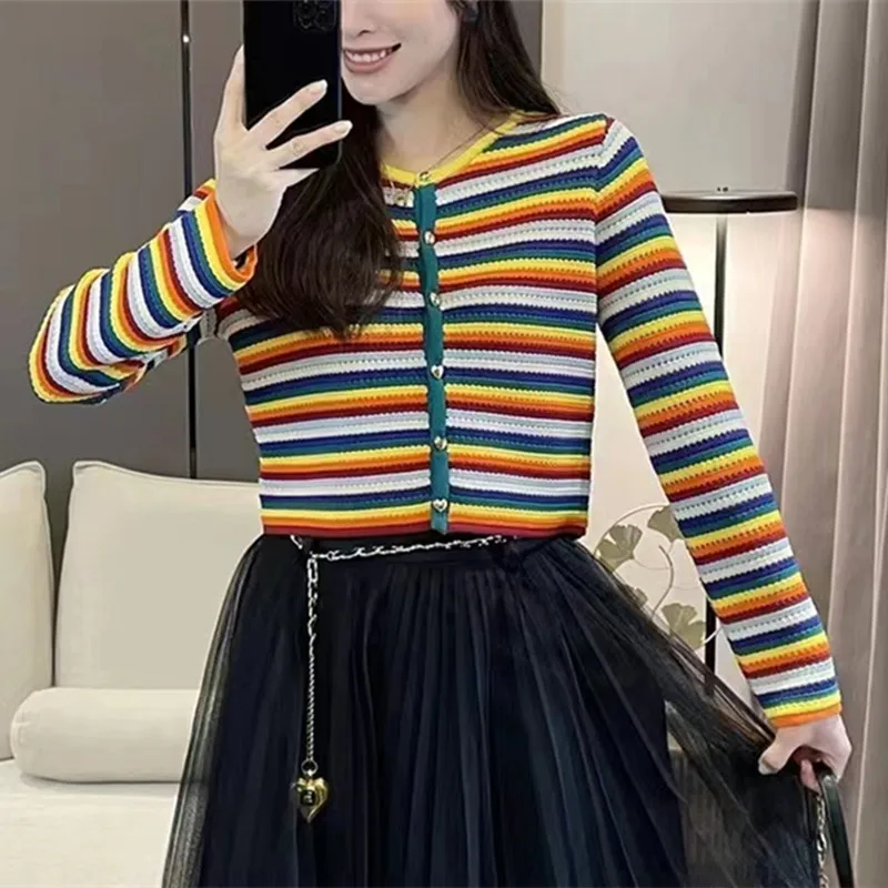 

2023 Autumn New Early Autumn Women's Fashion Personalized Versatile Knitwear Cardigan Top