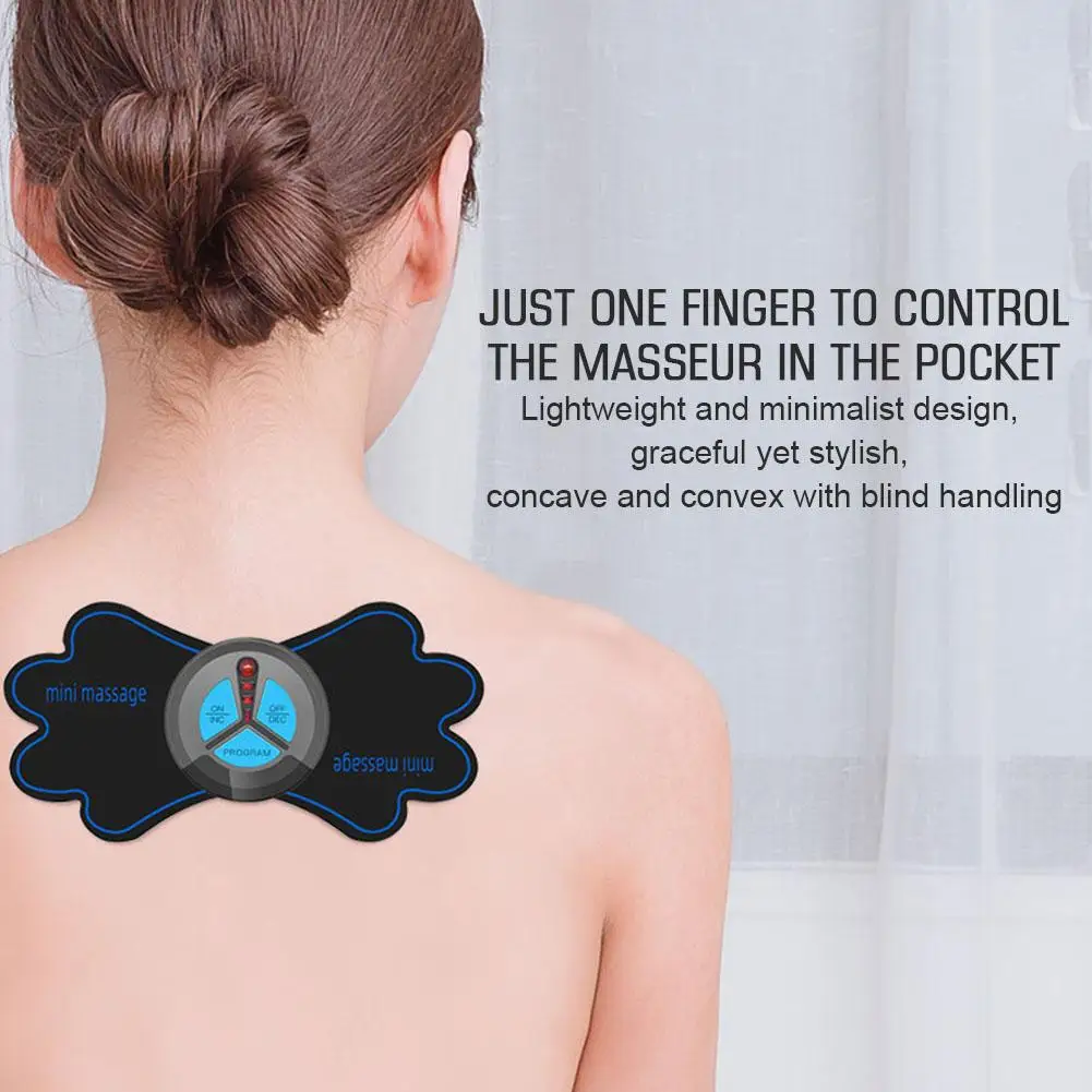 

EMS Neck Massager Mini Electric Pulse Cervical Back Muscle Pad Relaxation Massage Shoulder Relief Spine Micro-current Pain A1Q2