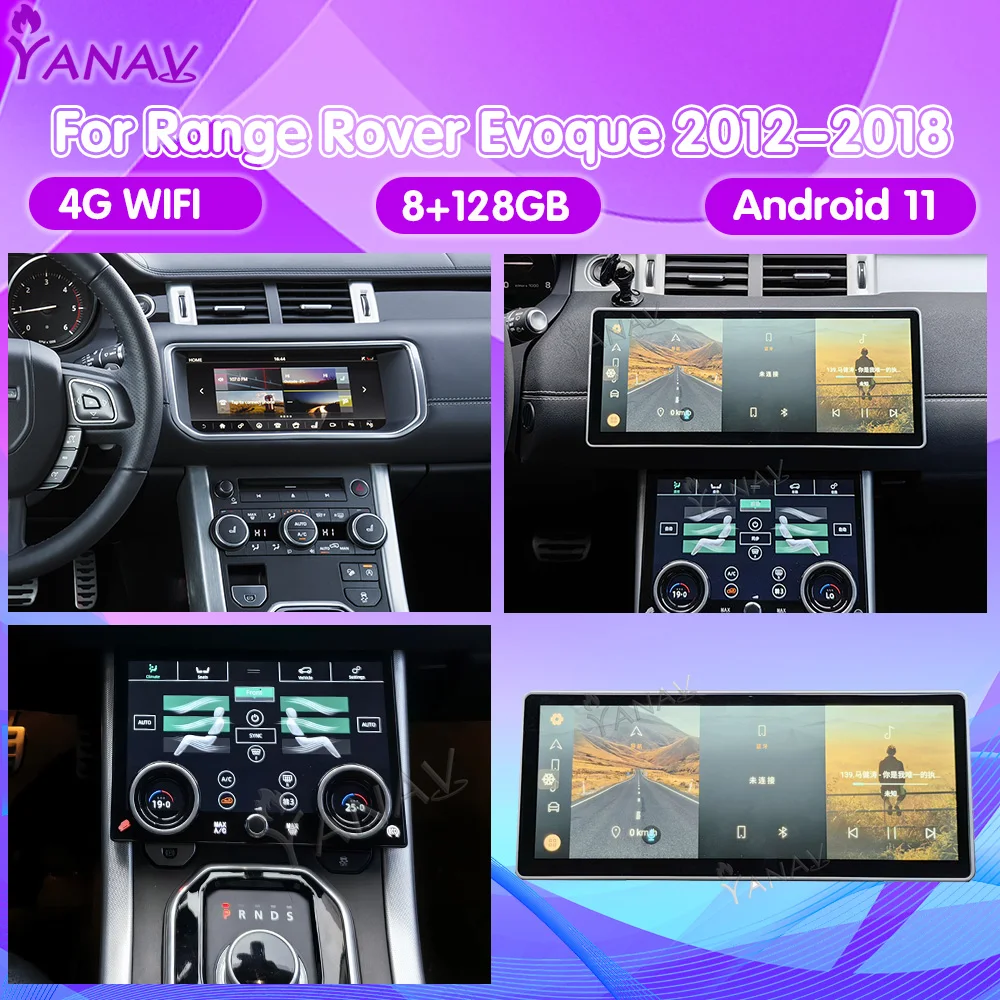 

Автомобильный радиоприемник 12,3 дюйма Android для Range Rover Evoque 2012-2018, GPS-навигация, мультимедийный плеер, беспроводной Carplay 4G LTE блок 2 Din