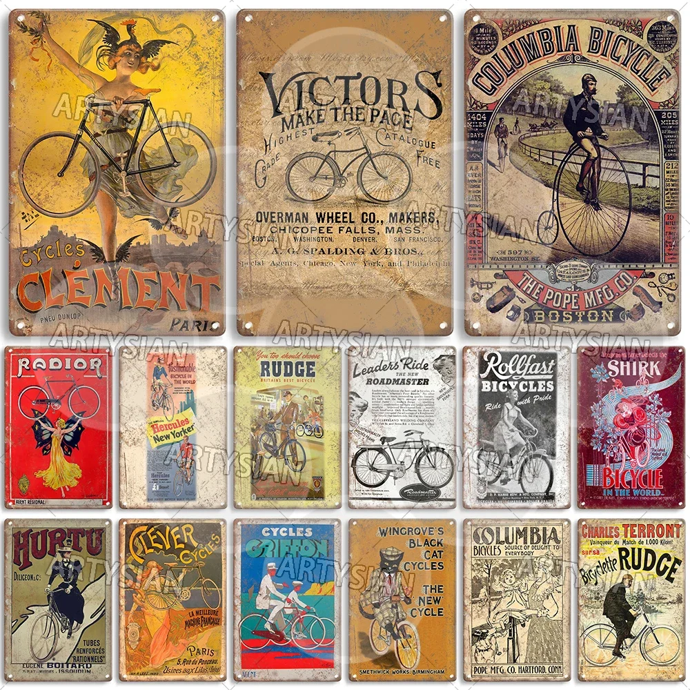 Винтажный велосипедный металлический знак велосипедные рекламные таблички