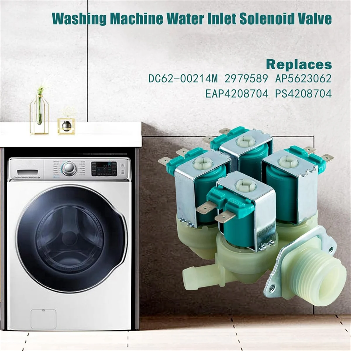 DC62-00214M Водяной клапан омывателя для Samsung заменяет 2979589 АП 5623062 PS 4208704 EAP