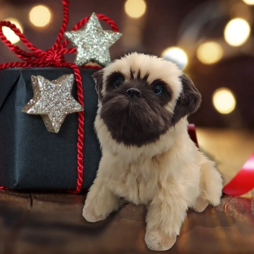 

Имитация плюшевых животных, собаки с контролем света, плюшевые реалистичные для дома, Имитация животных, кукла, игрушка для детей, подарки н...