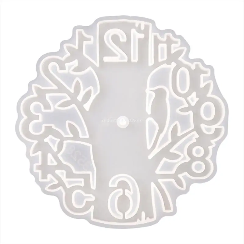 

Tree Bird Wall Clock Epoxy Resin Mold Clock Ornaments Silicone Mould DIY Crafts Home Decorations Casting Tools Dropship