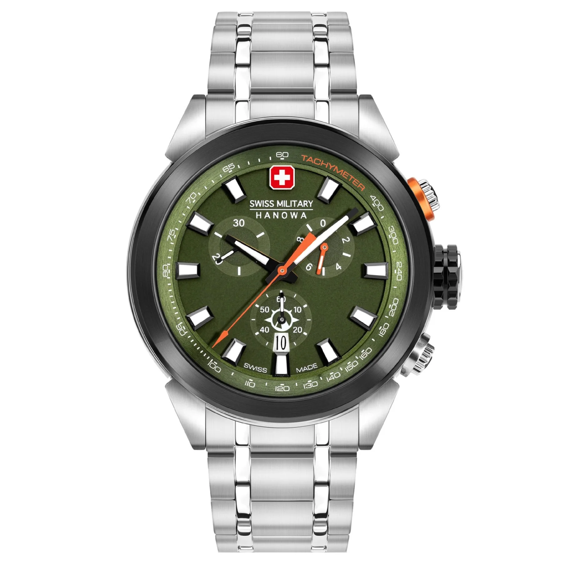 SWISS MILITARY HANOW SMWGI2100271 мужские швейцарские наручные часы с секундомером тахиметром и