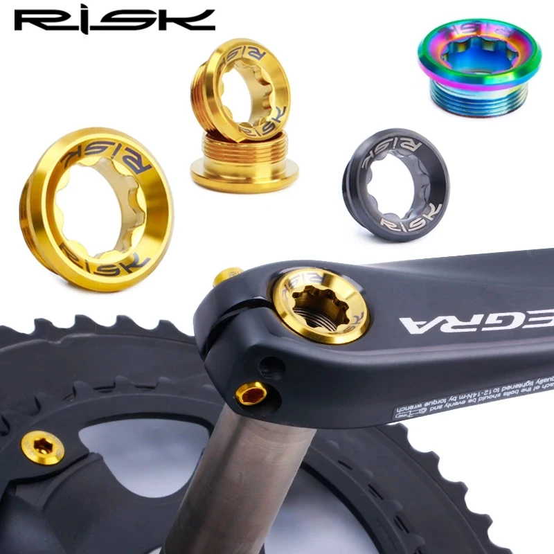 

RISK MTB Road Bike Accessories M20mm Crank Cover Screw Center Shaft Locking Fixed One-piece Chainset Torx Titanium Alloy