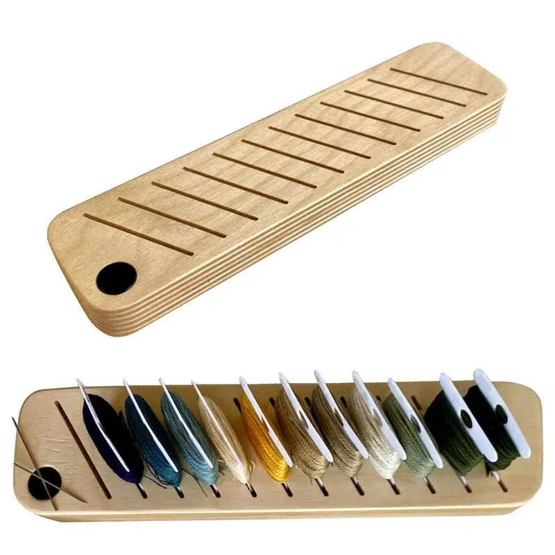 

Wooden Wall Hanging Thread Rack Multi-Spool Portable Shelf Organizer Sewing Storage Holder &Embroidery Quilting & Sewing Thread