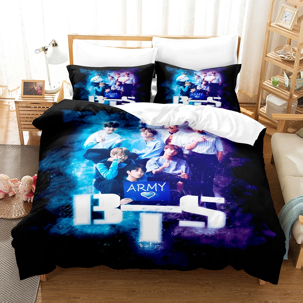 

Hot KPOP Bangtan Boys Bedding Set Single Twin Full Queen King Size Bangtan Boys Set Children's Kid Bedroom Duvetcover Sets 07