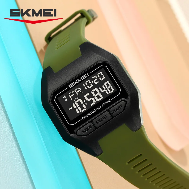 Фото Часы SKMEI 2617, спортивные часы для студентов, мужчин и женщин, мужские цифровые часы, водонепроницаемые, с функцией таймера и будильника, электронные. №2