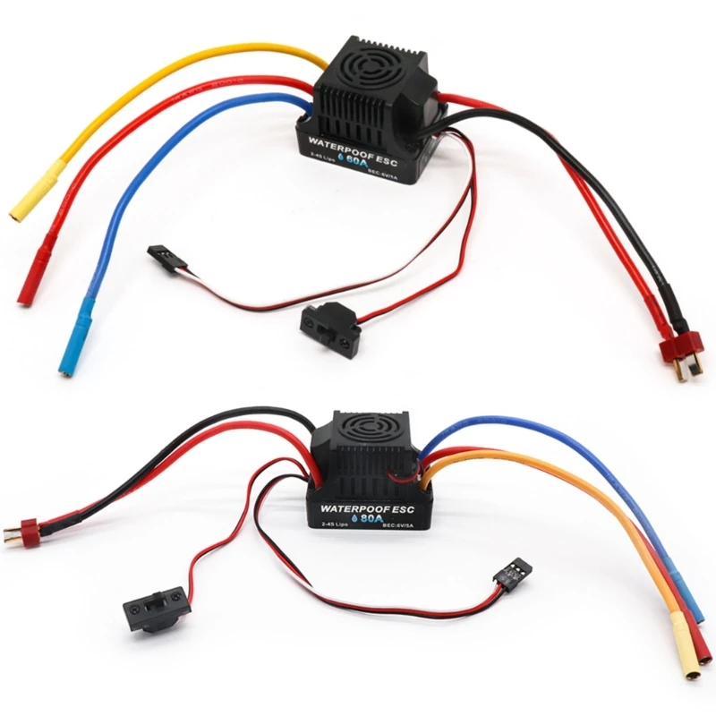 

RC 60A 80A Brushless ESC Waterproof Electric Speed Controller for 1/10 RC Truck
